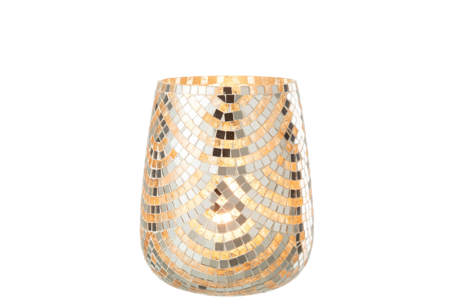 Orkaan Mozaïekglas Zilver/Goud Extra Groot