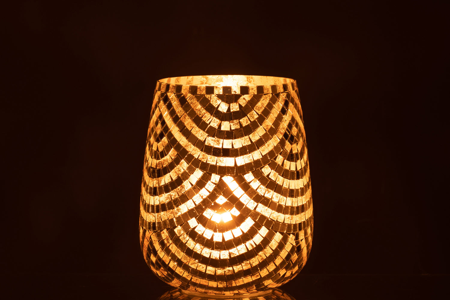 Orkaan Mozaïekglas Zilver/Goud Extra Groot