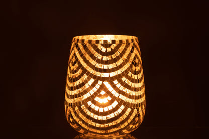 Orkaan Mozaïekglas Zilver/Goud Extra Groot