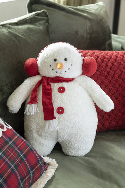 Sneeuwpop Sjaal Textiel Wit/Rood Kleine Assortiment Van 2