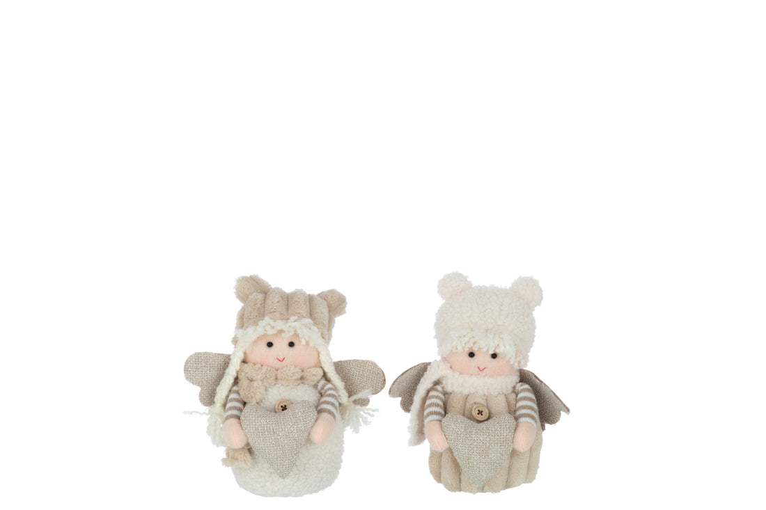 Jongen en Meisje Textiel Wit/Beige Kleine Assortiment Van 2