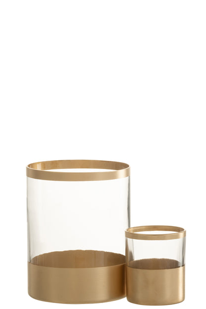 Orkaan Gouden Lijnen Glas Transparant Groot