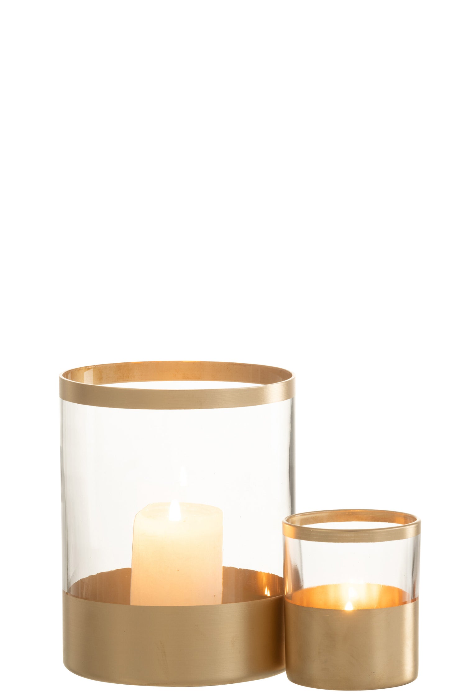 Orkaan Gouden Lijnen Glas Transparant Groot