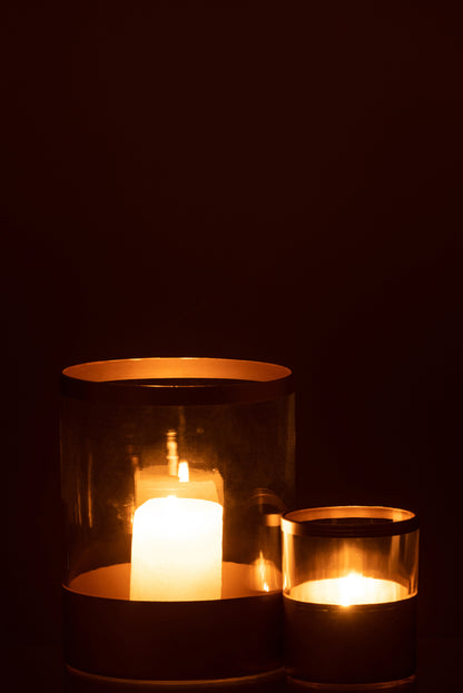 Orkaan Gouden Lijnen Glas Transparant Groot