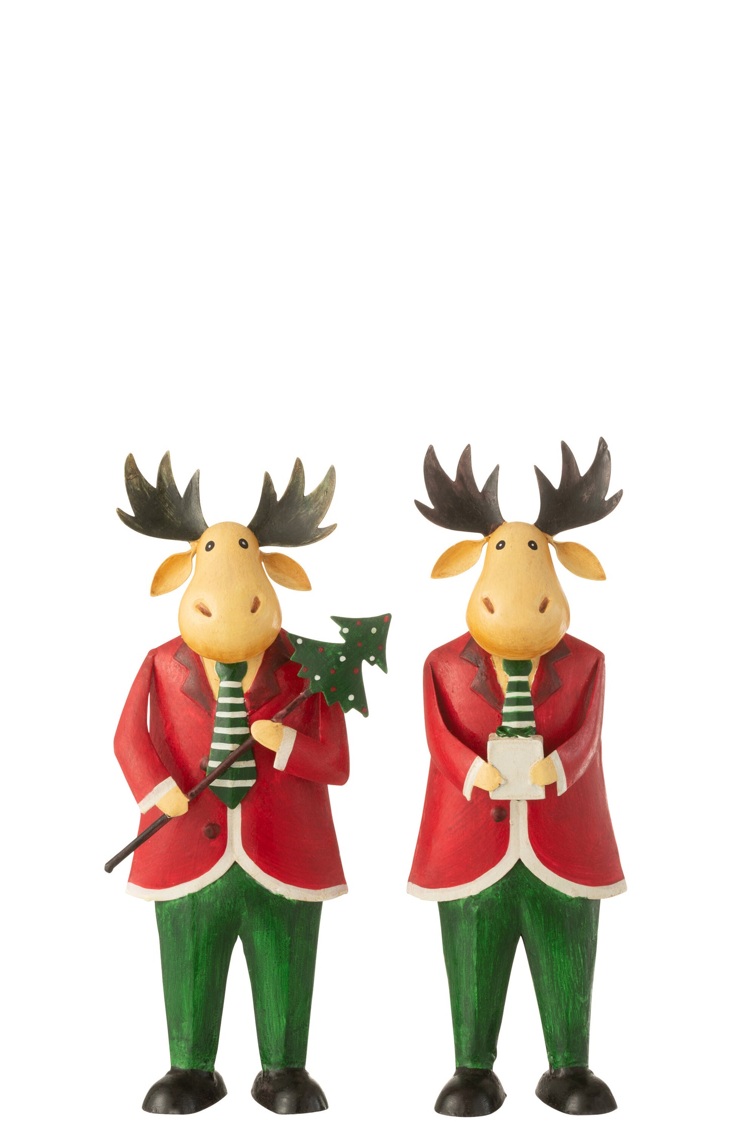 Eland Staande Cadeauboom IJzer Rood/Groen Assortiment Van 2
