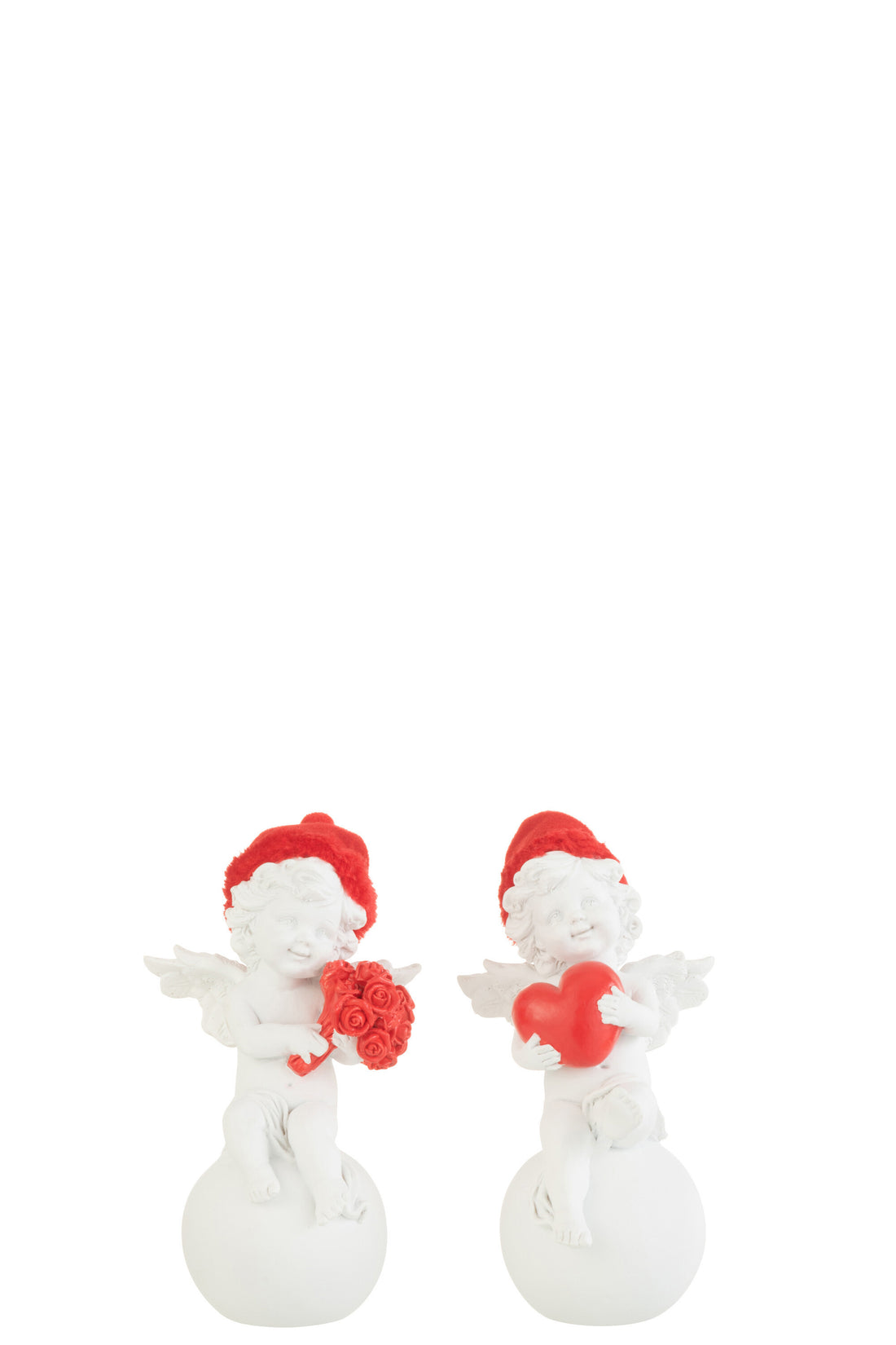 Engel Op Bal Hoed Poly Rood/Wit Kleine Assortiment Van 2