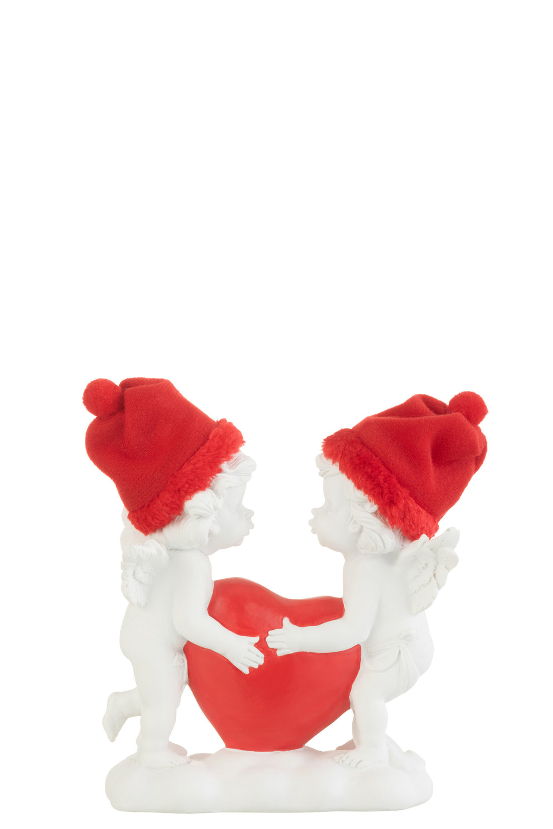 J-Line Engel Hart Hoed Poly Rood/Wit