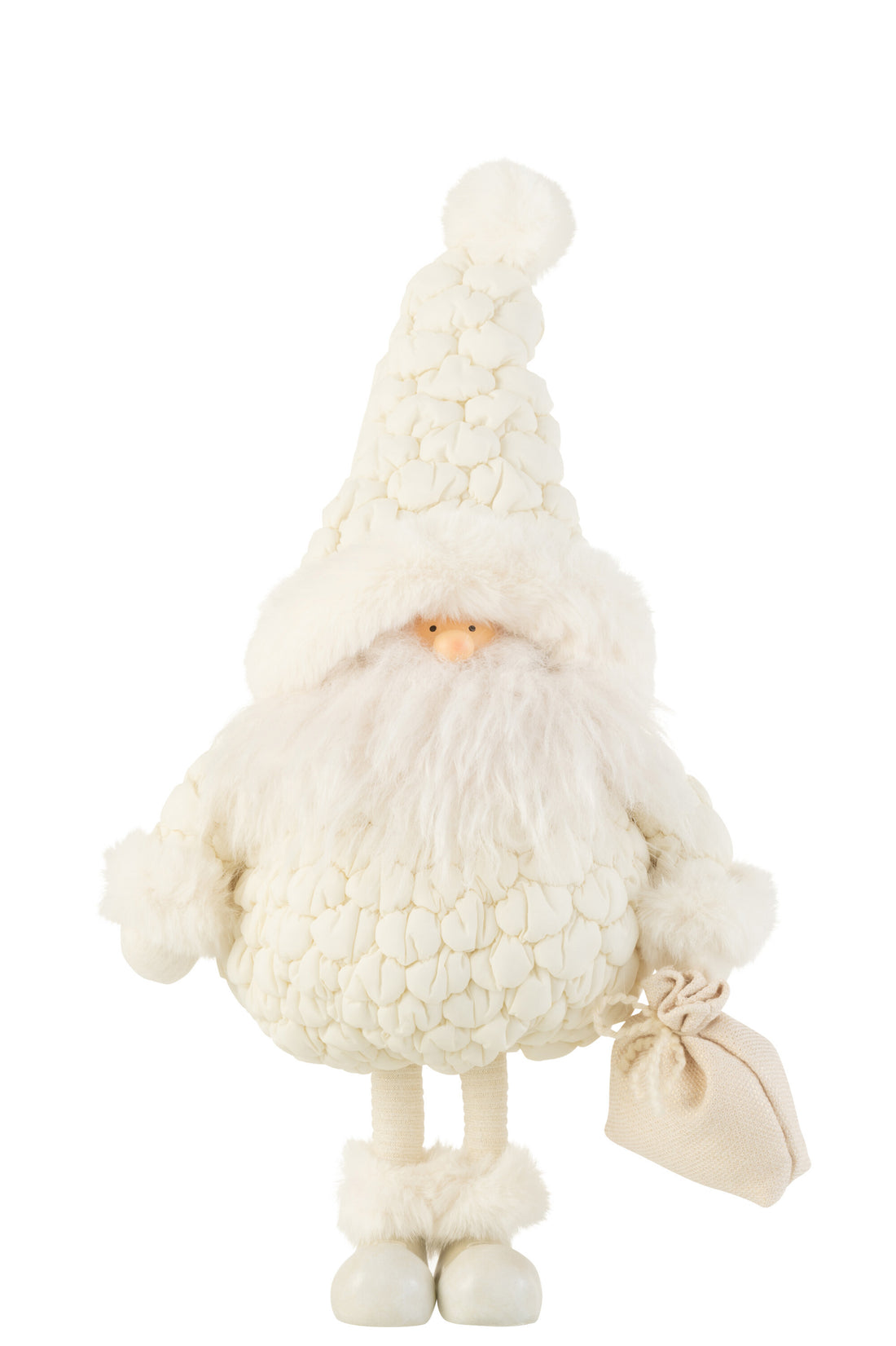 Kerstcadeauzak Textiel Wit Groot