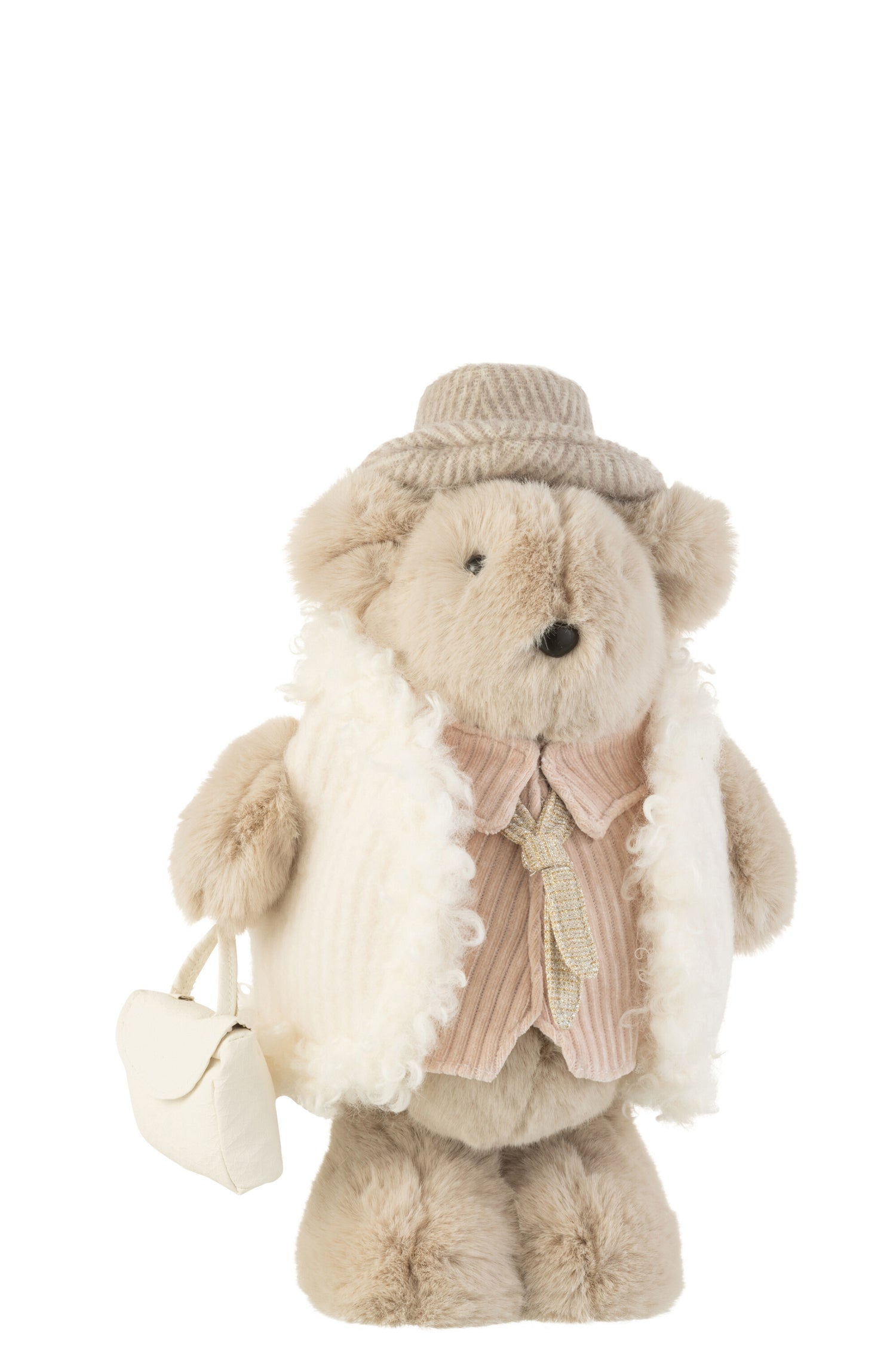 Beerstrikzak Textiel Beige Klein