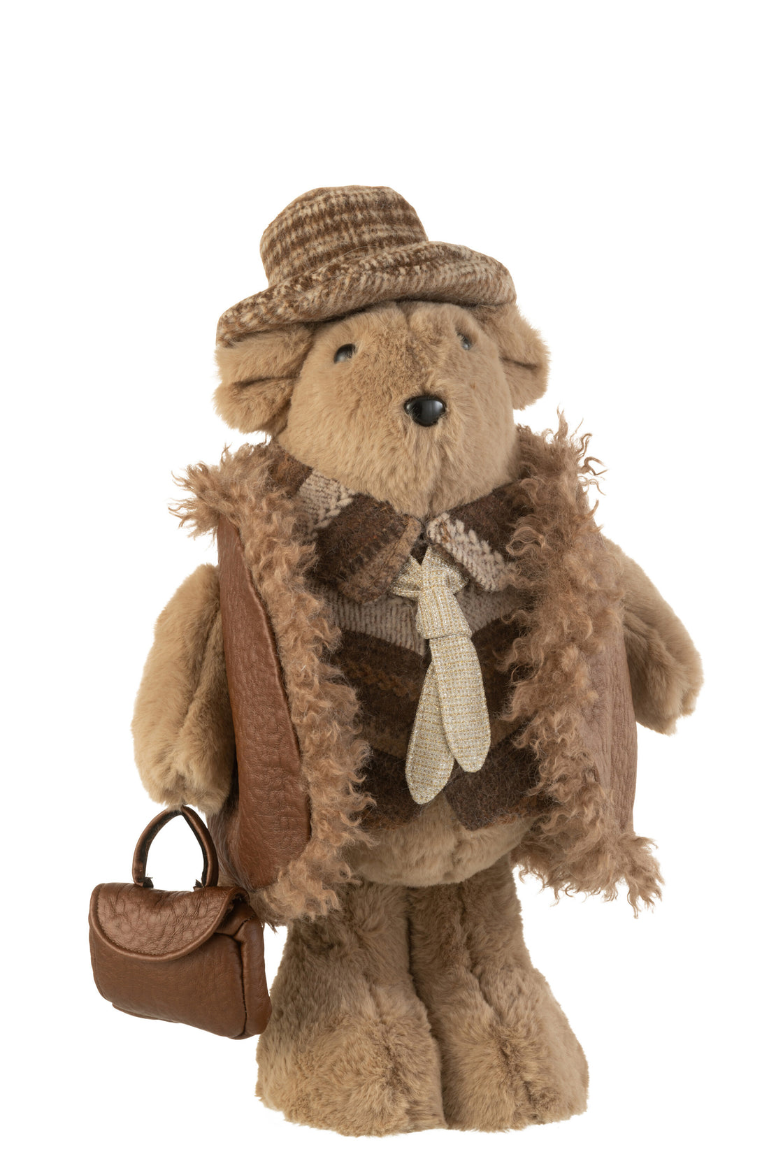 Beerstrikzak Textiel Bruin Groot