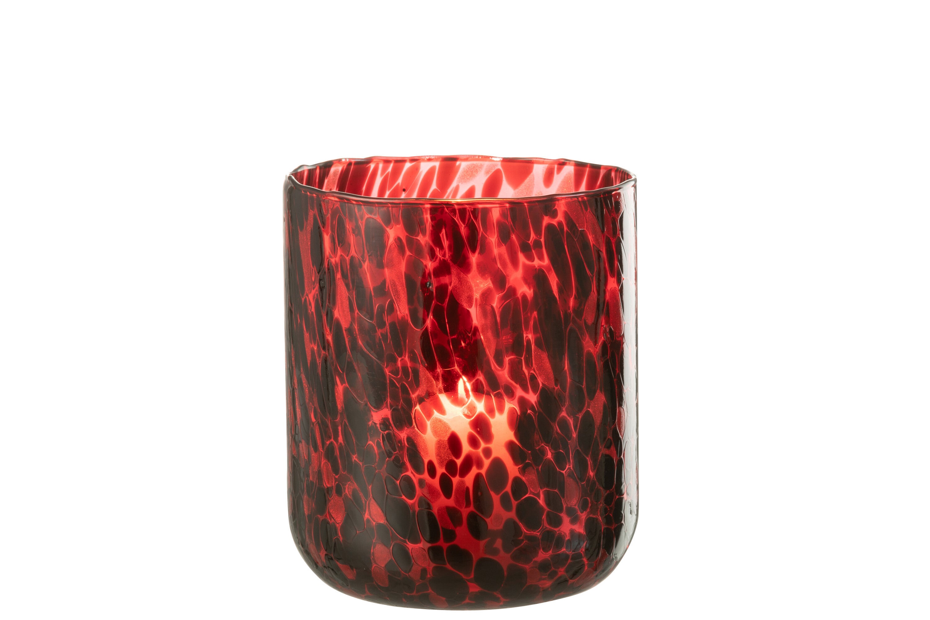 Orkaan gespot glas rood/zwart groot