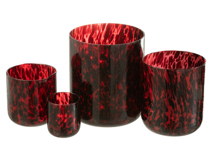 Orkaan gespot glas rood/zwart extra groot