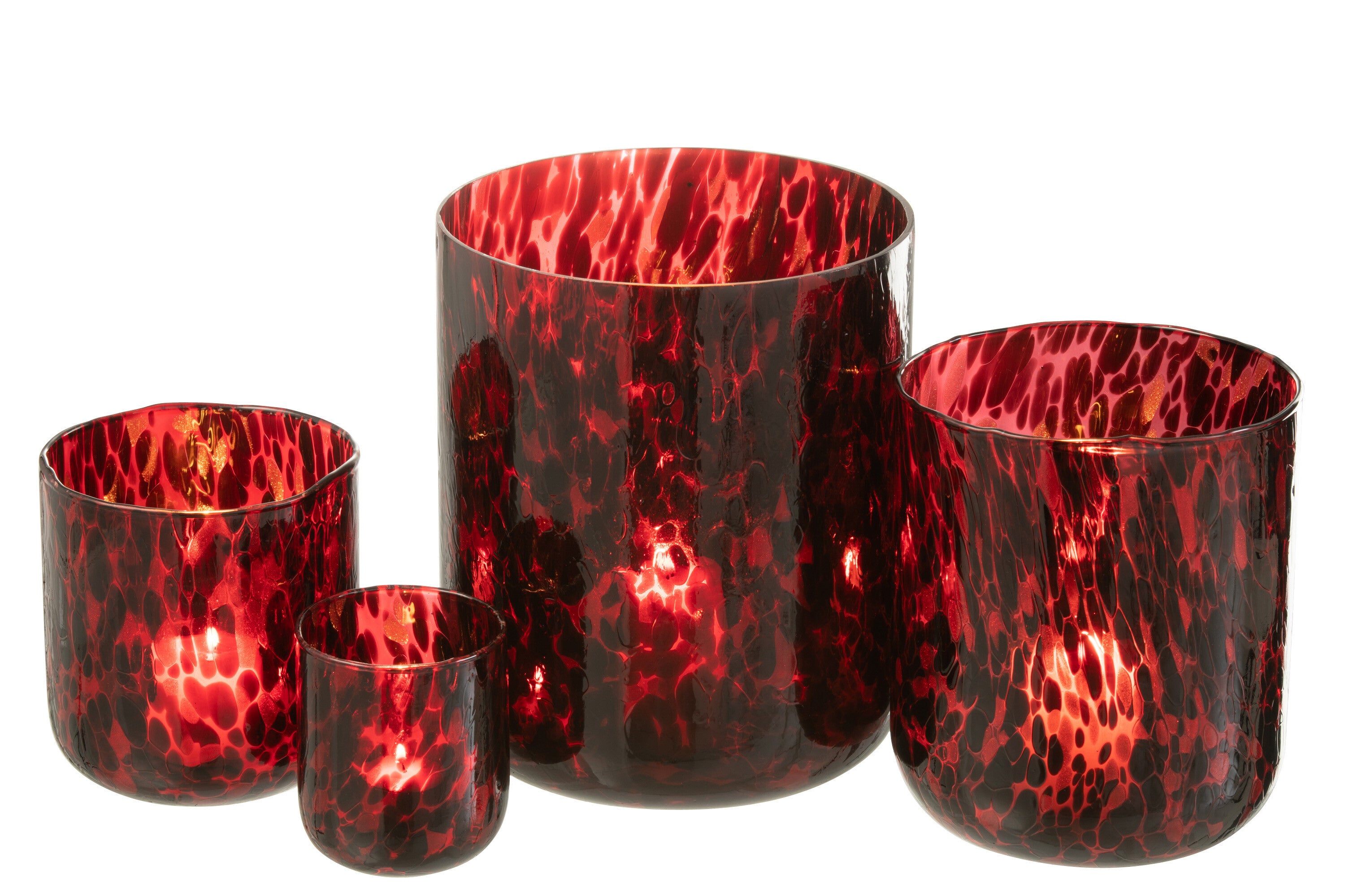 Orkaan gespot glas rood/zwart extra groot