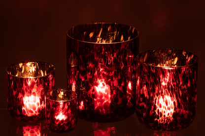 Orkaan gespot glas rood/zwart extra groot