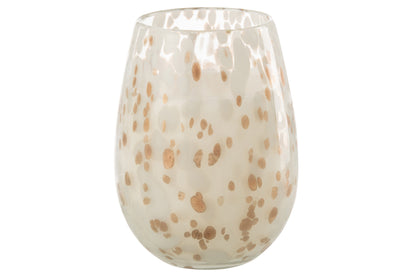 Geurkaars Mia Wit/Gemengd Glas Groot-230H