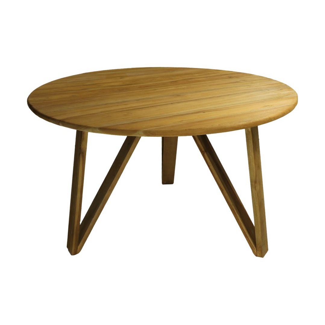 Ronde Eettafel - ø120x75 - Naturel - Teak