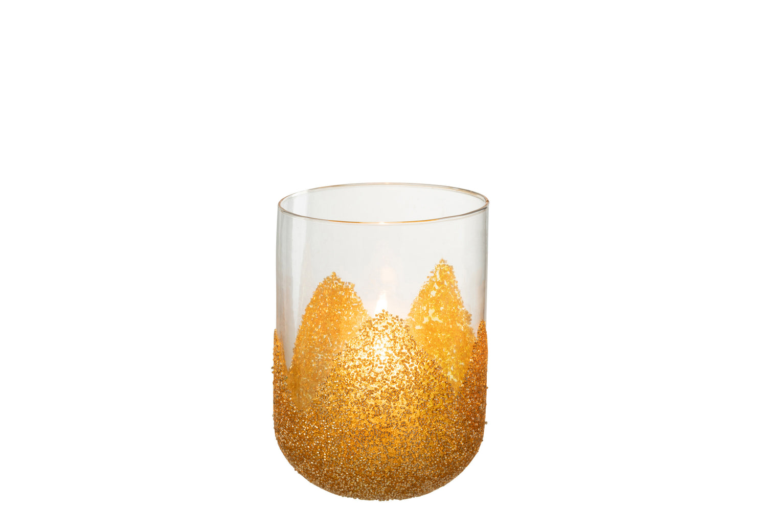 J-Line Kaarshouder Strass Glas Transparant/Goud Medium