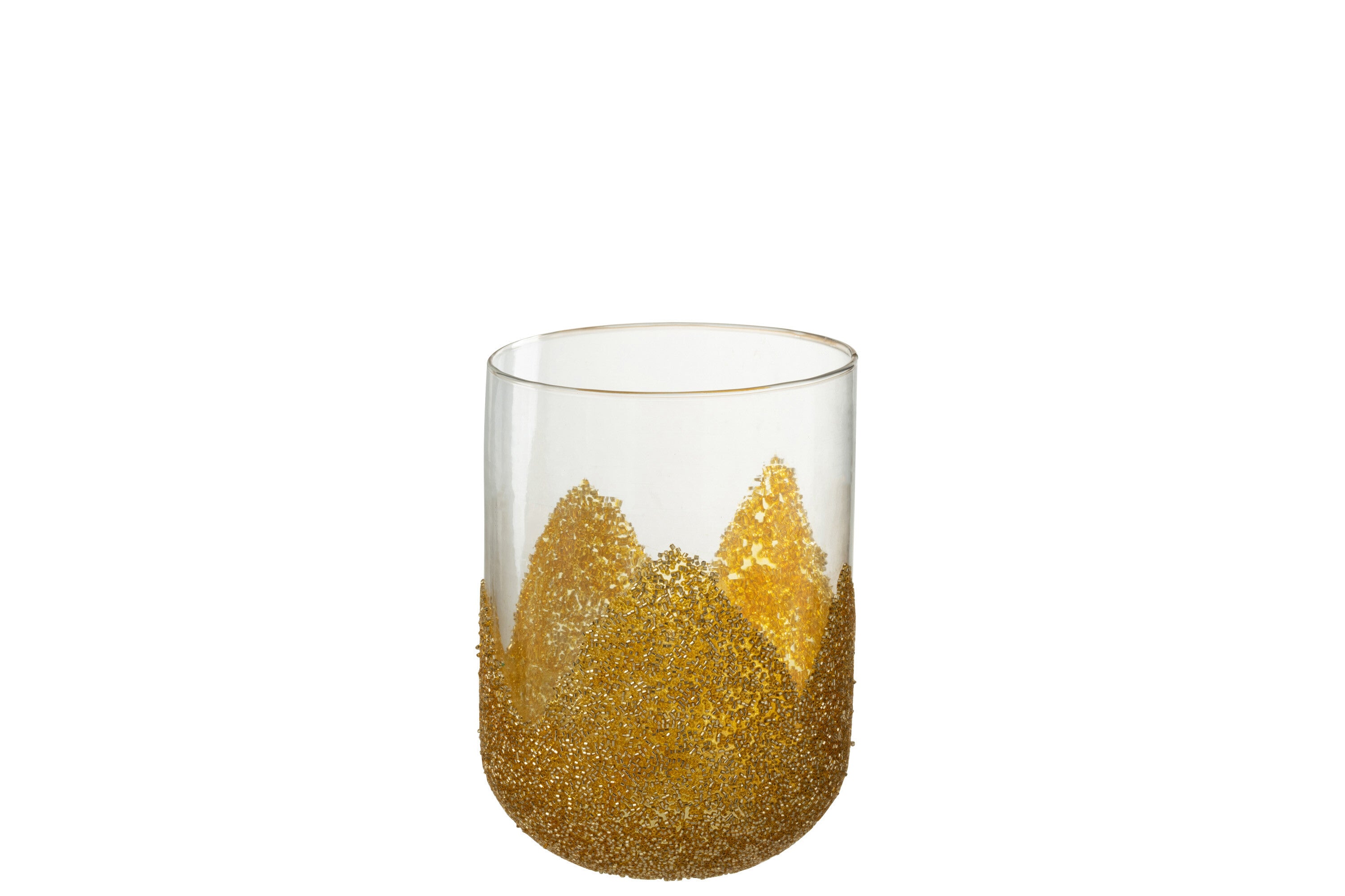 J-Line Kaarshouder Strass Glas Transparant/Goud Medium