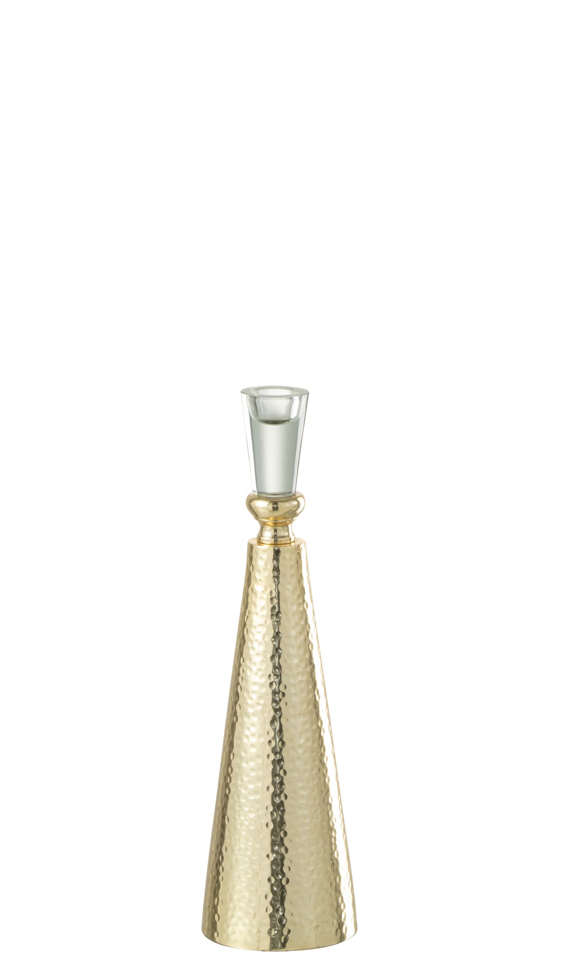 J-Line Kandelaar Tape Aluminium/Glas Goud/Transparant Large