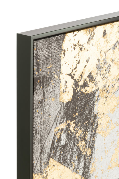 Wanddecoratie Vrouw Canvas/Poly Zwart/Goud