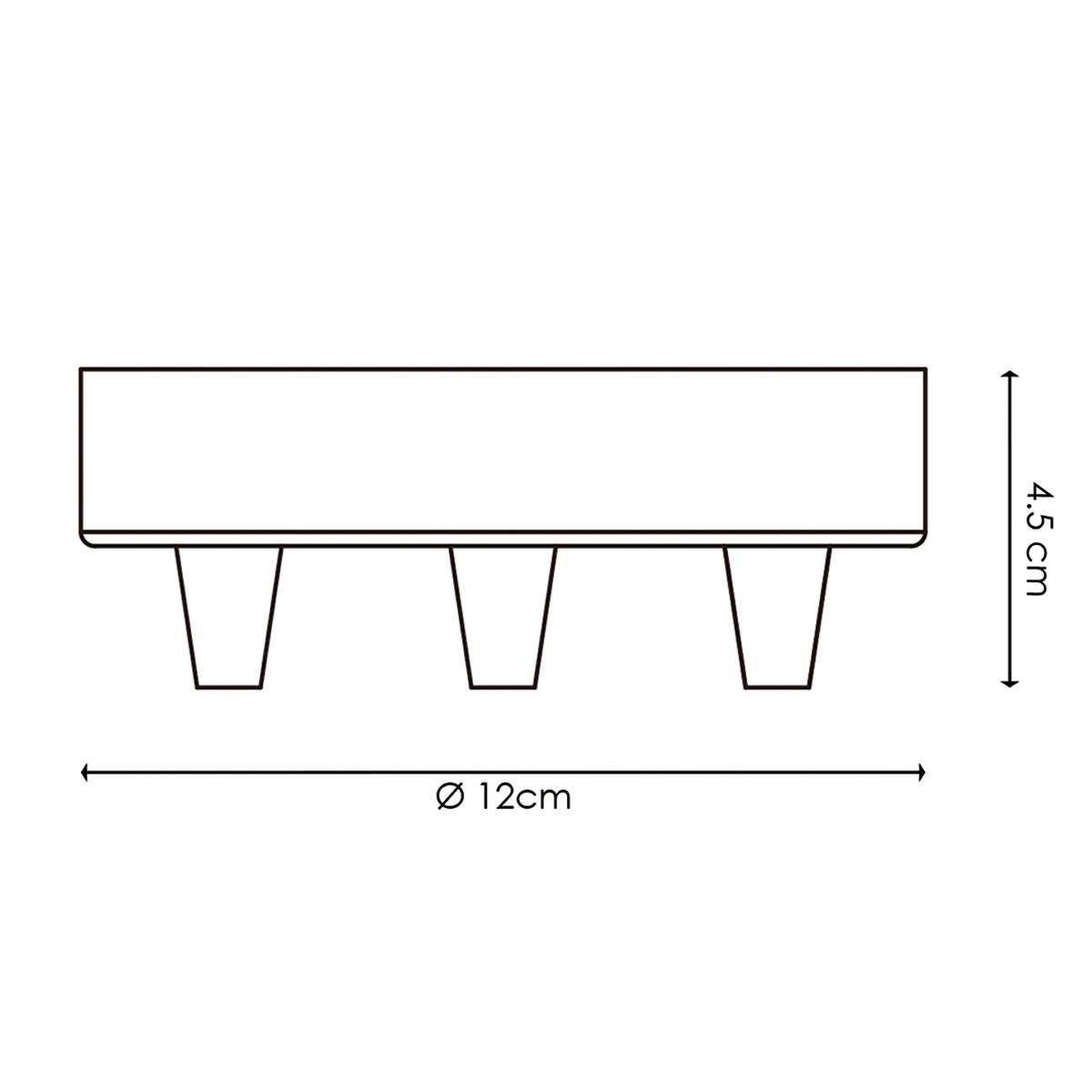 Plafondrozet metaal beton 3 lichts