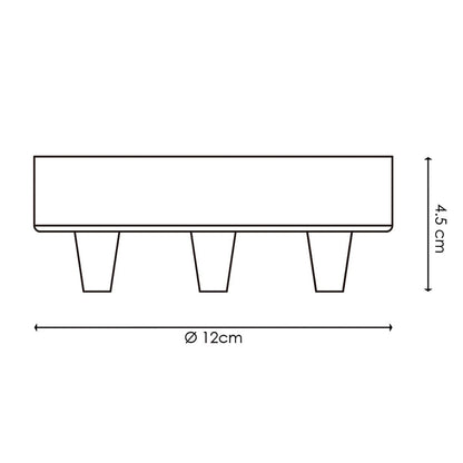 Plafondrozet metaal beton 3 lichts