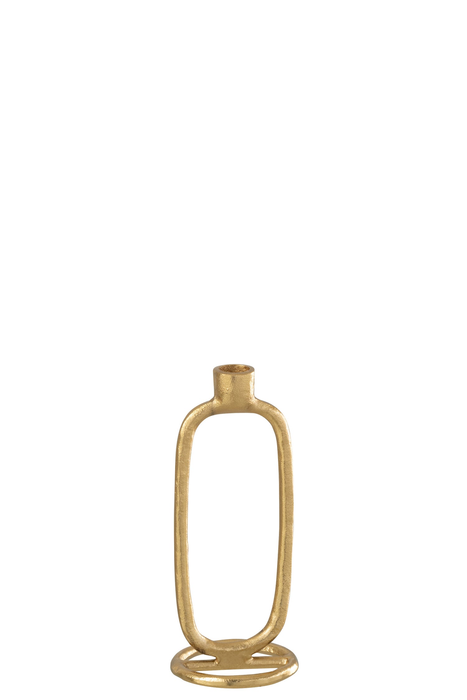 Kaarsenhouder Ovaal Aluminium Goud