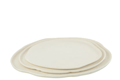 Lade Ronde Aluminium Wit Groot