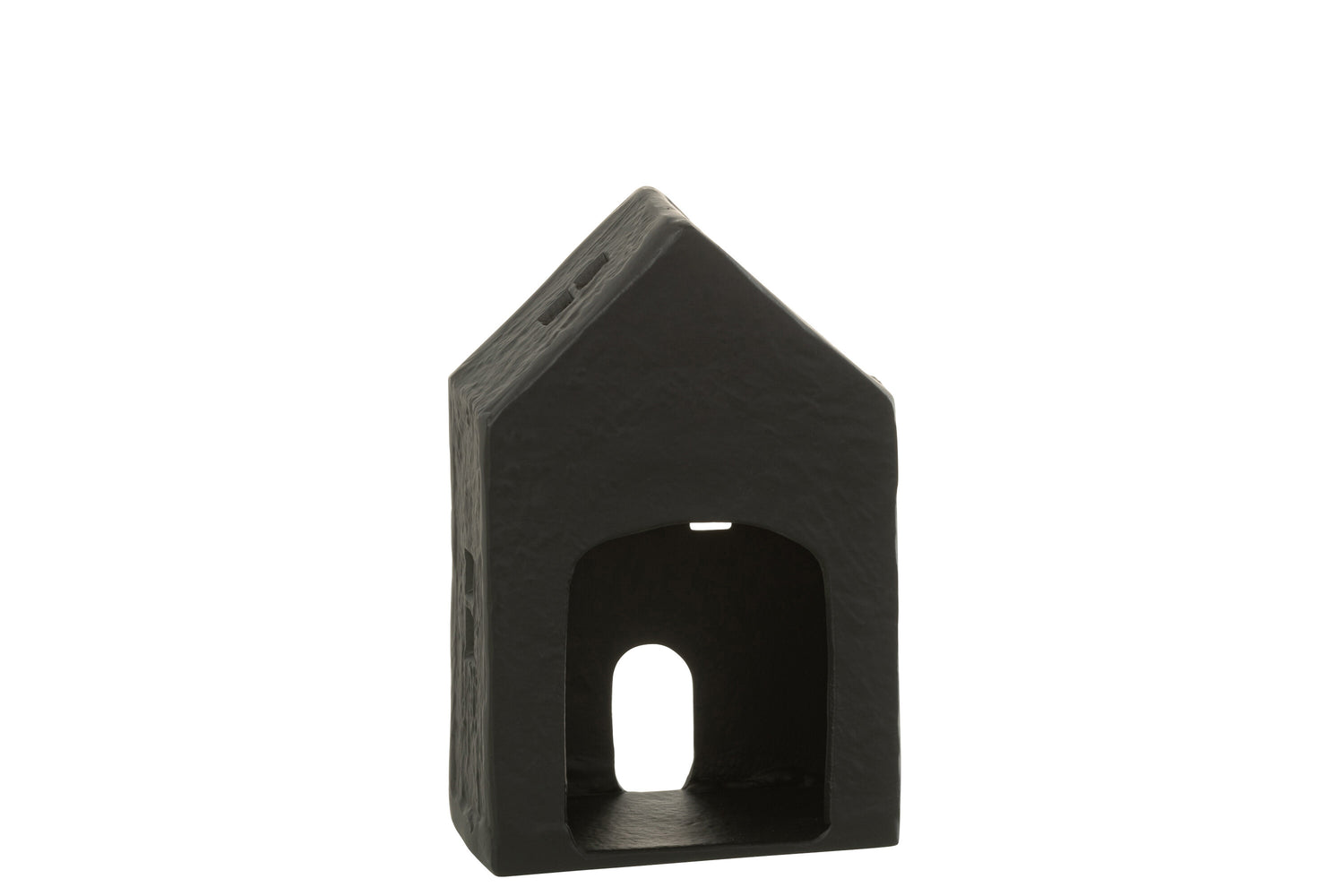 Kaarsenhouder Huis Aluminium Zwart