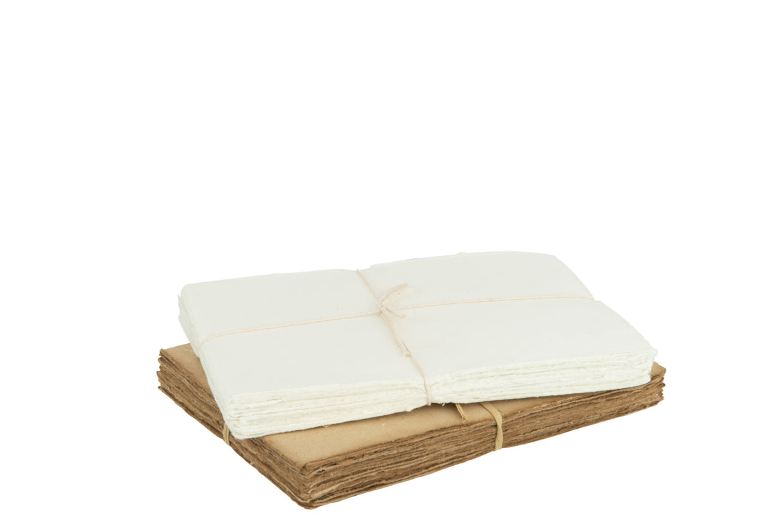 Papier Antiek Papier Wit/Beige Kleine Assortiment Van 2