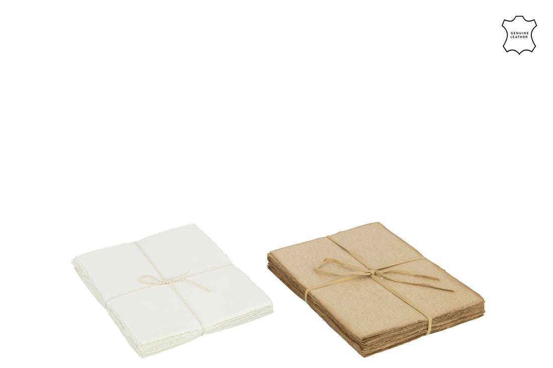 Papier Antiek Papier Wit/Beige Kleine Assortiment Van 2