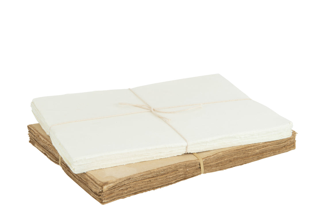 Papier Antiek Papier Wit/Beige Groot Assortiment Van 2