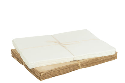 Papier Antiek Papier Wit/Beige Groot Assortiment Van 2