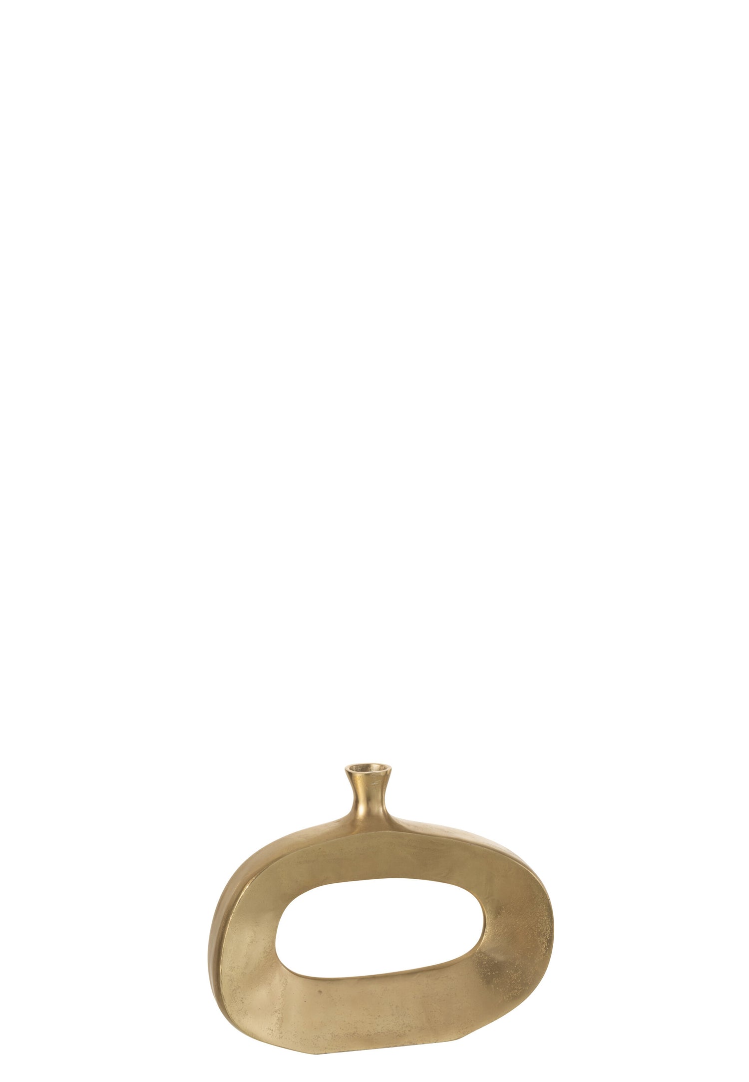 Vaas Ovaal Aluminium Goud Klein