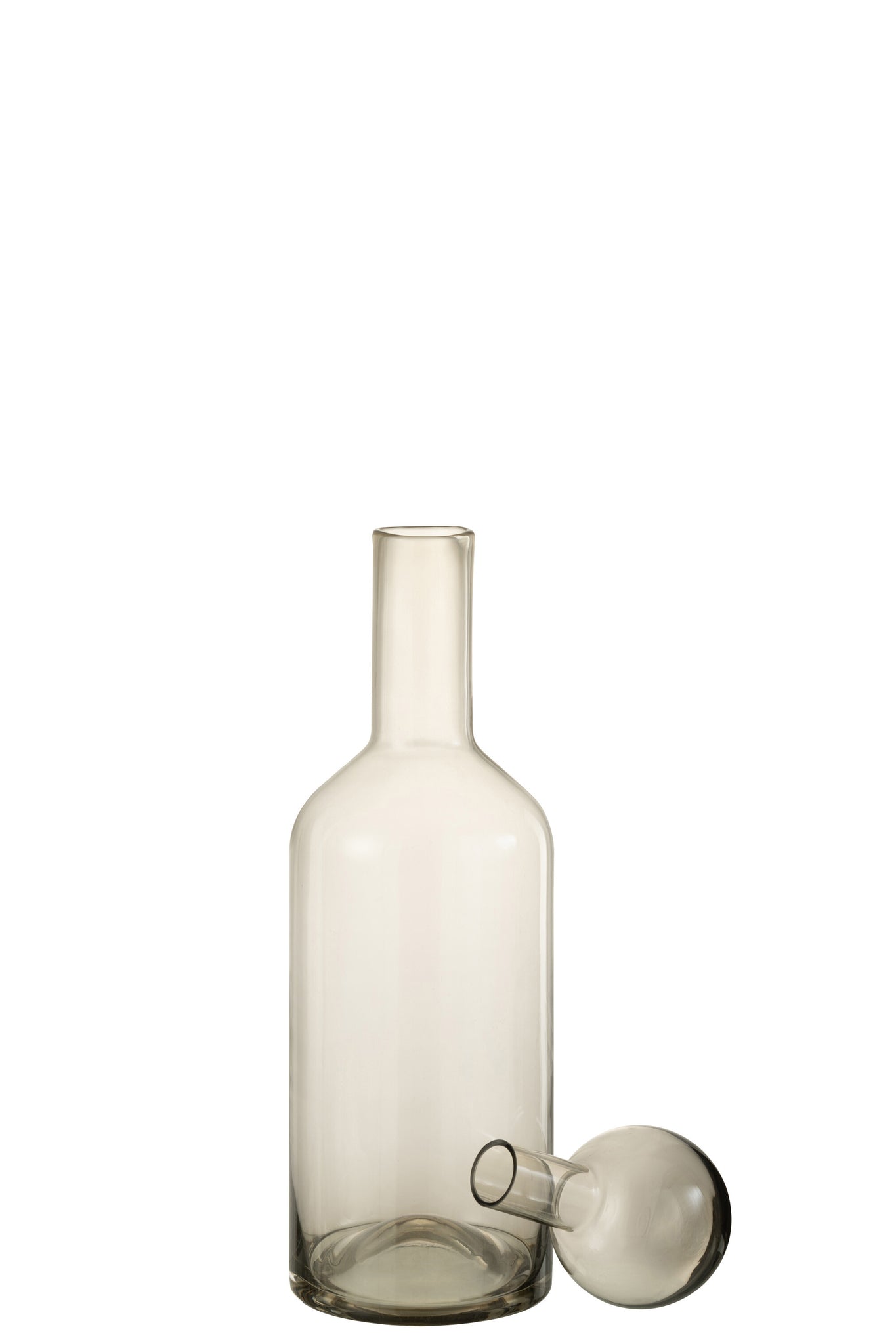 J-Line Fles Deco Norma Glas Grijs Medium