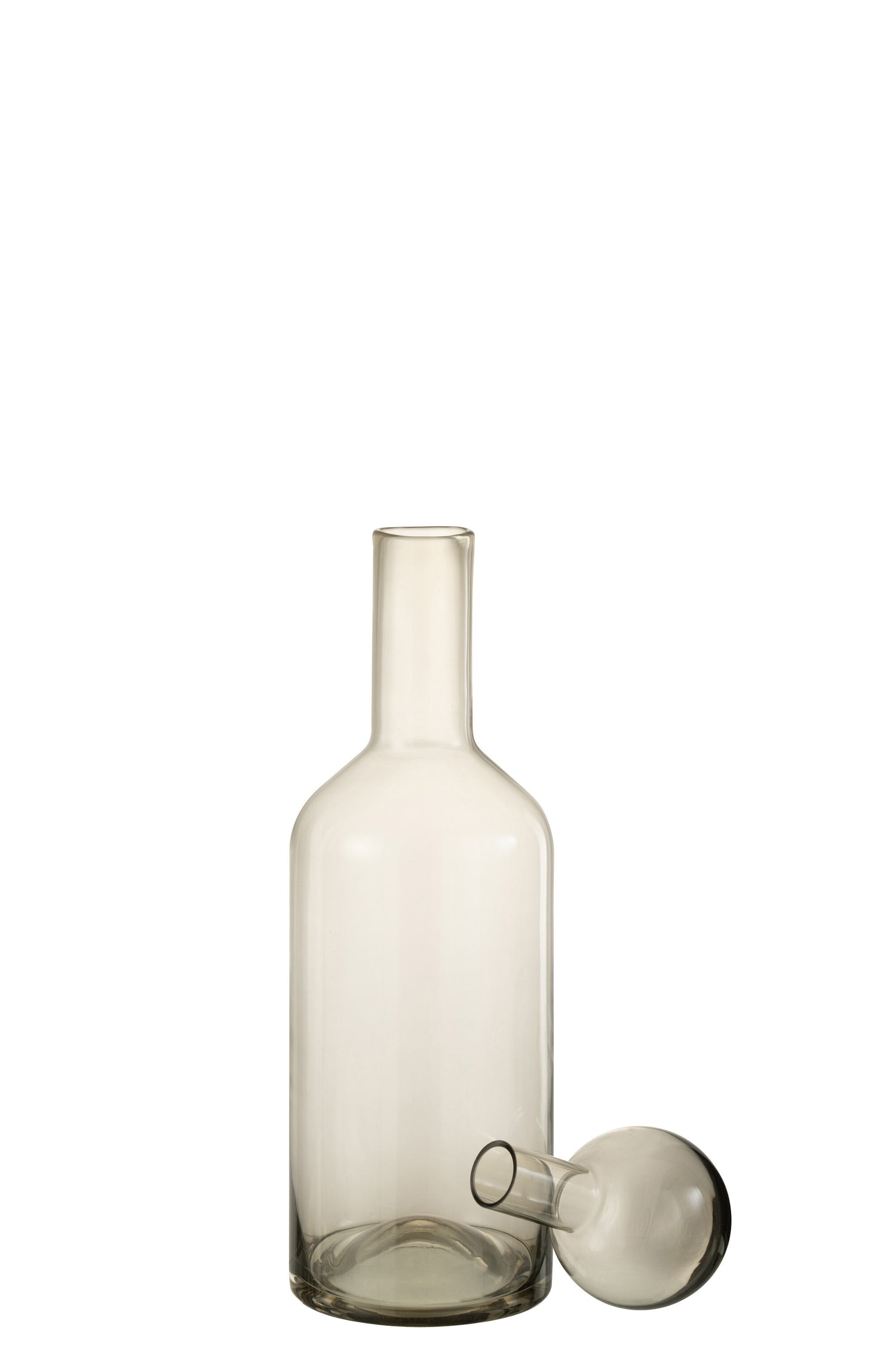 J-Line Fles Deco Norma Glas Grijs Medium