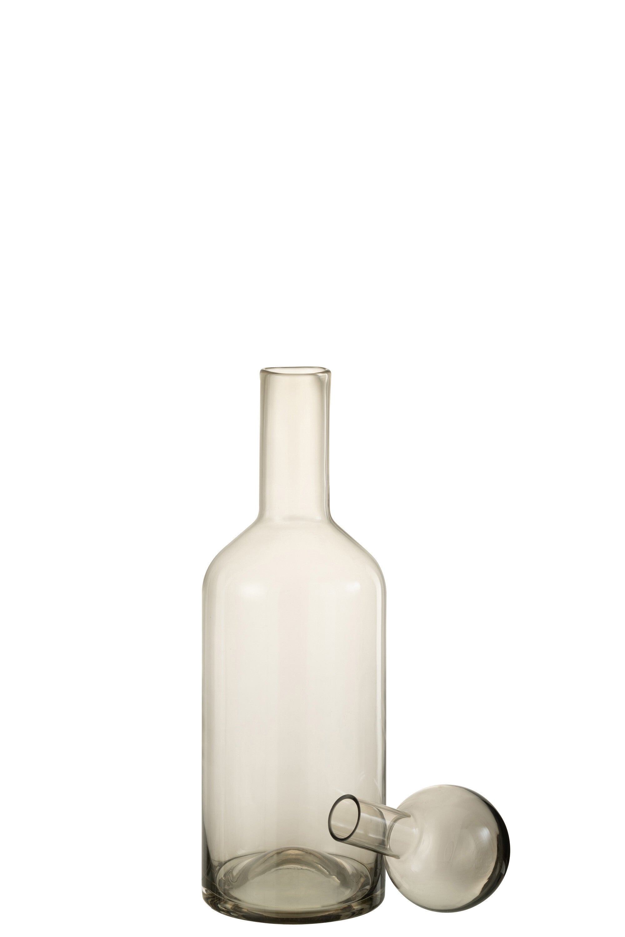 J-Line Fles Deco Norma Glas Grijs Medium