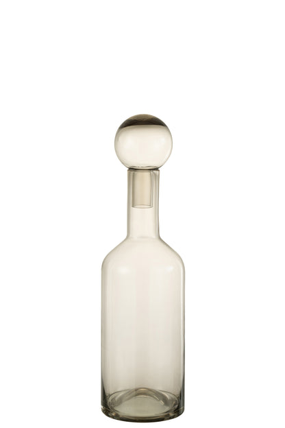 J-Line Fles Deco Norma Glas Grijs Medium