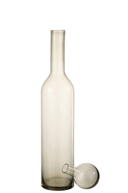 J-Line Deco Norma fles - glas - grijs - L