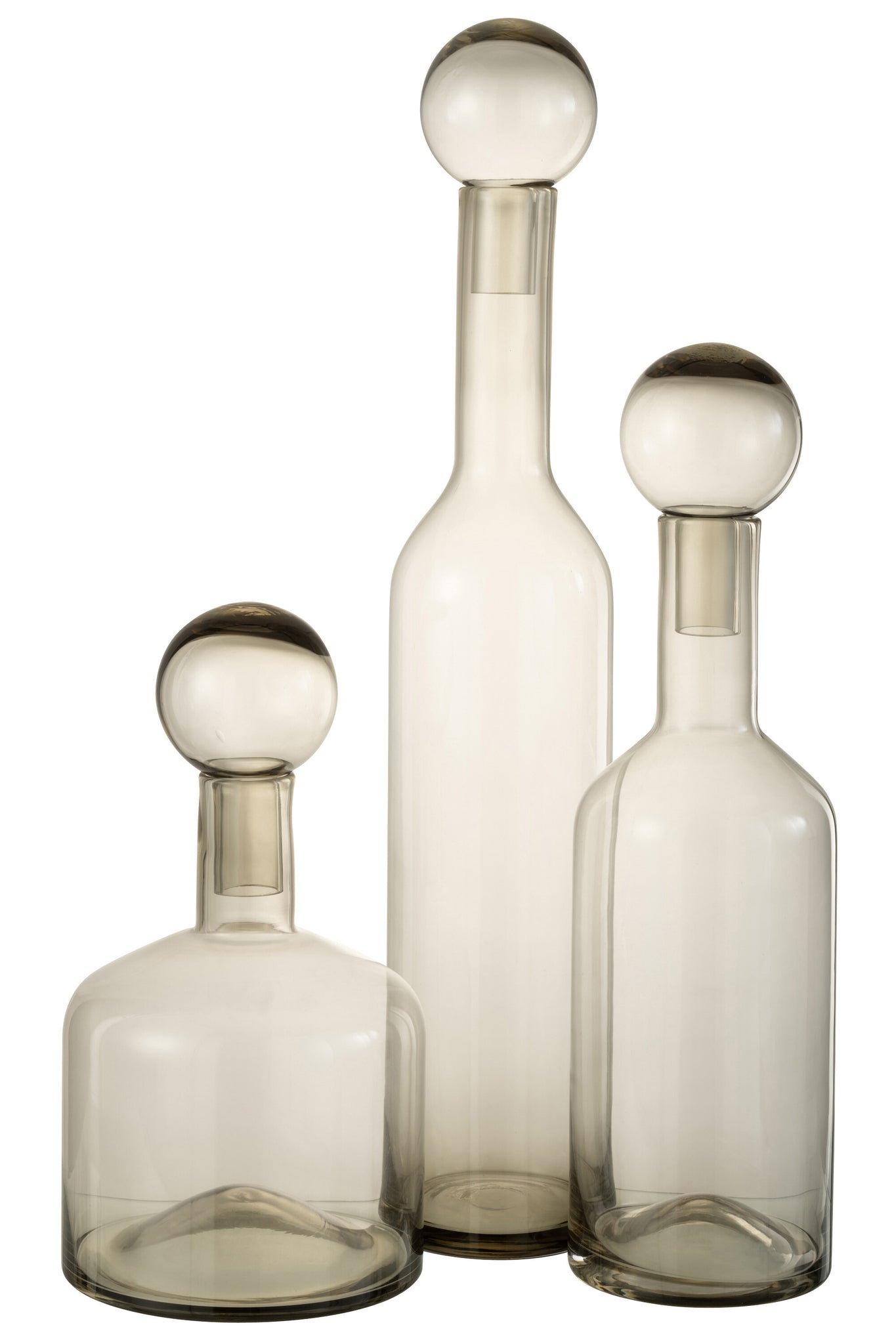 J-Line Deco Norma fles - glas - grijs - L