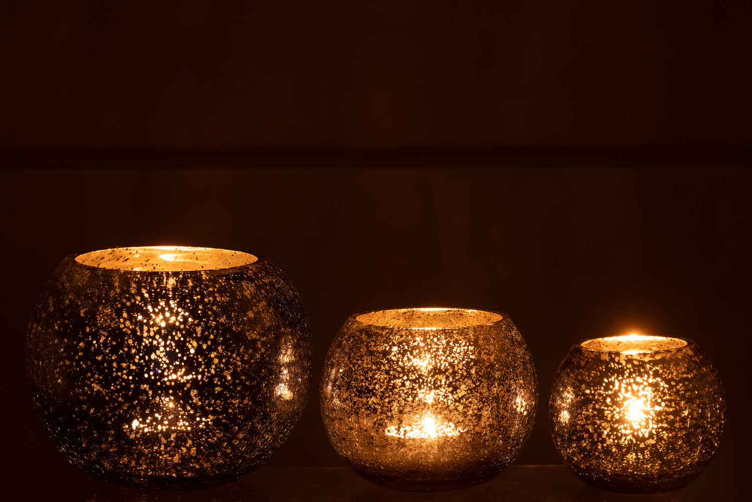 Orkaan Lichtbal Craquelure Glas Parel Effect Blauw Groot