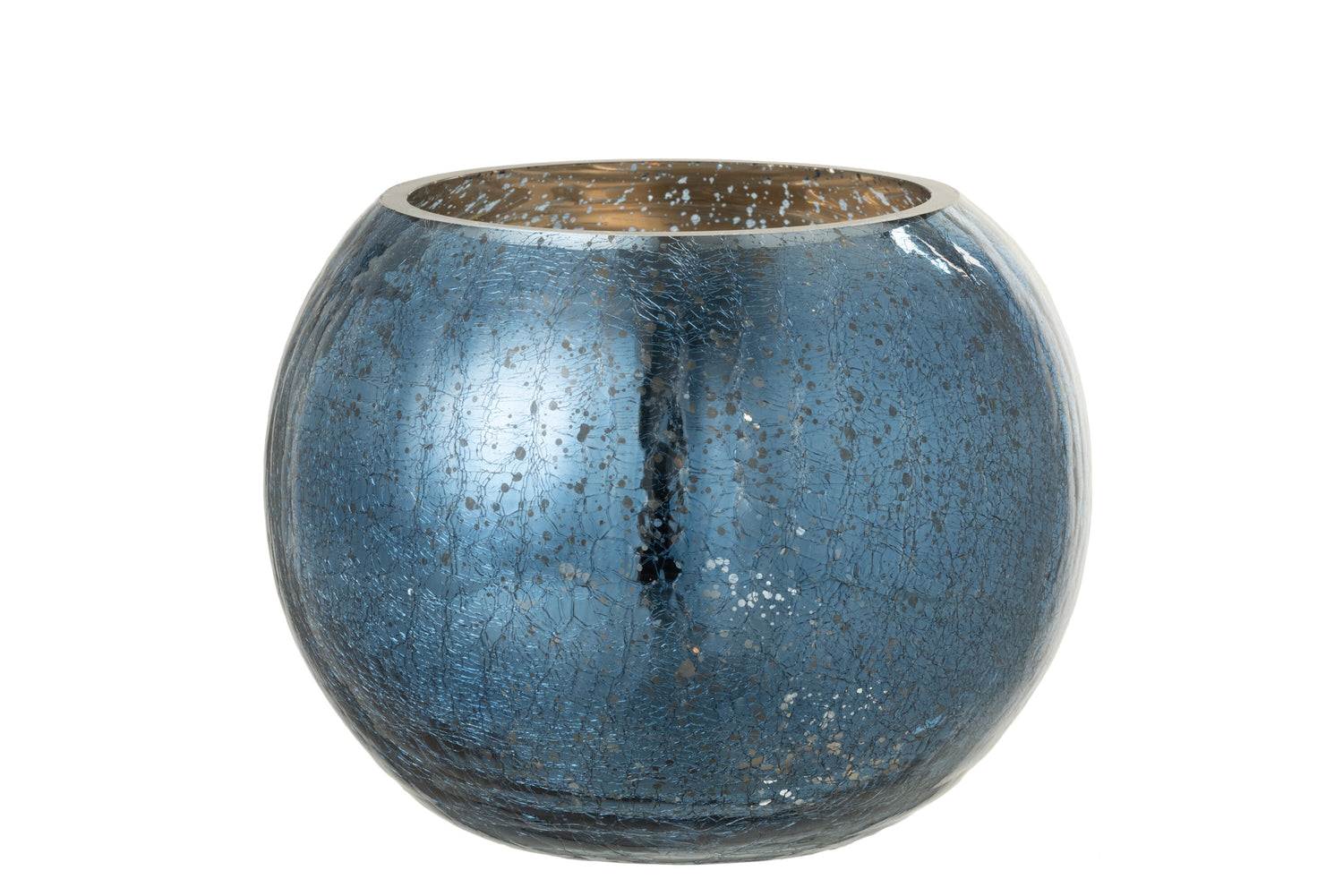 Orkaan Lichtbal Craquelure Glas Parel Effect Blauw Groot