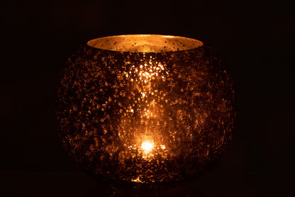 Orkaan Lichtbal Craquelure Glas Parel Effect Bruin Groot