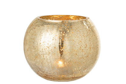 Orkaan Lichtbal Craquelure Glas Parel Effect Goud Groot