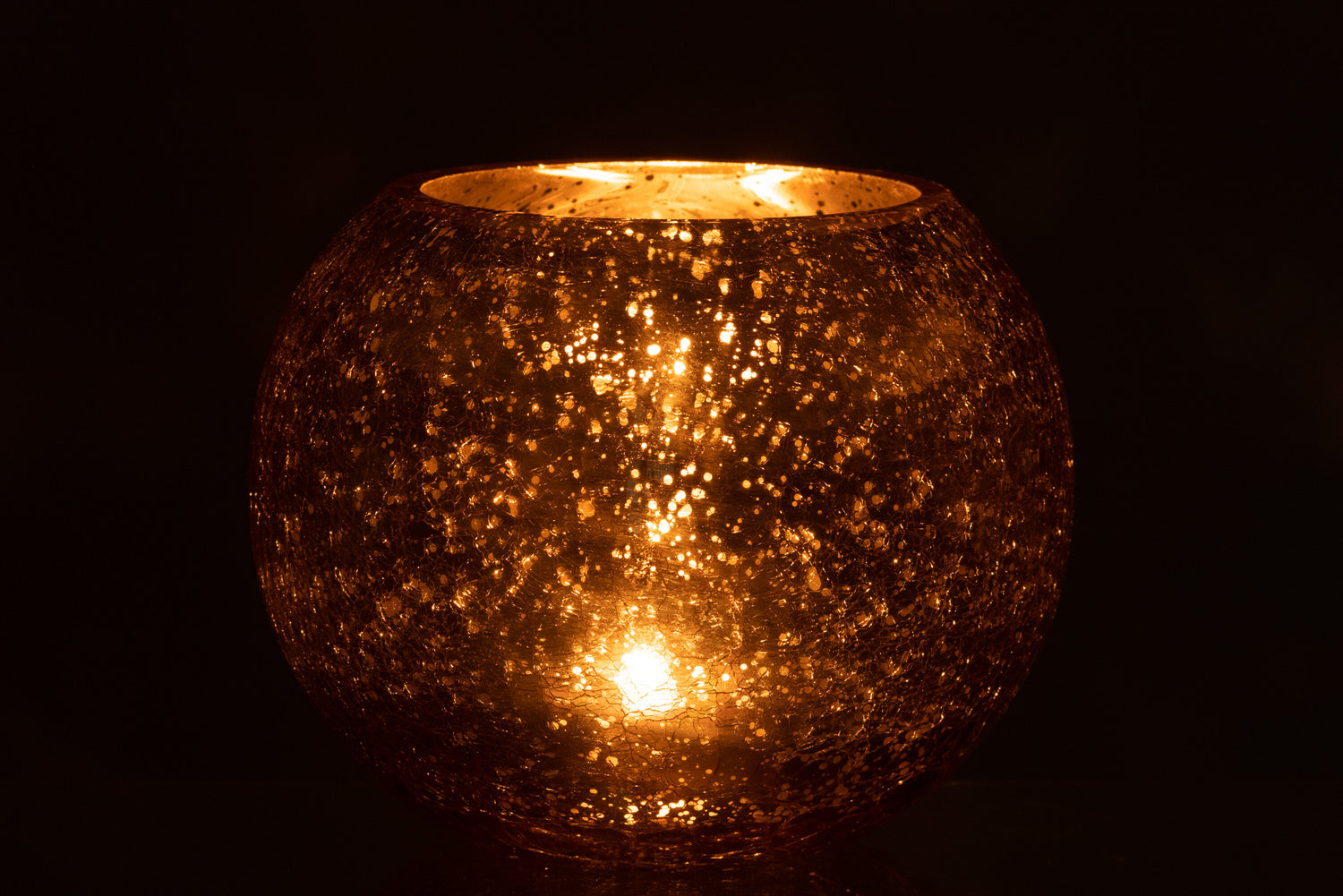 Orkaan Lichtbal Craquelure Glas Parel Effect Goud Groot