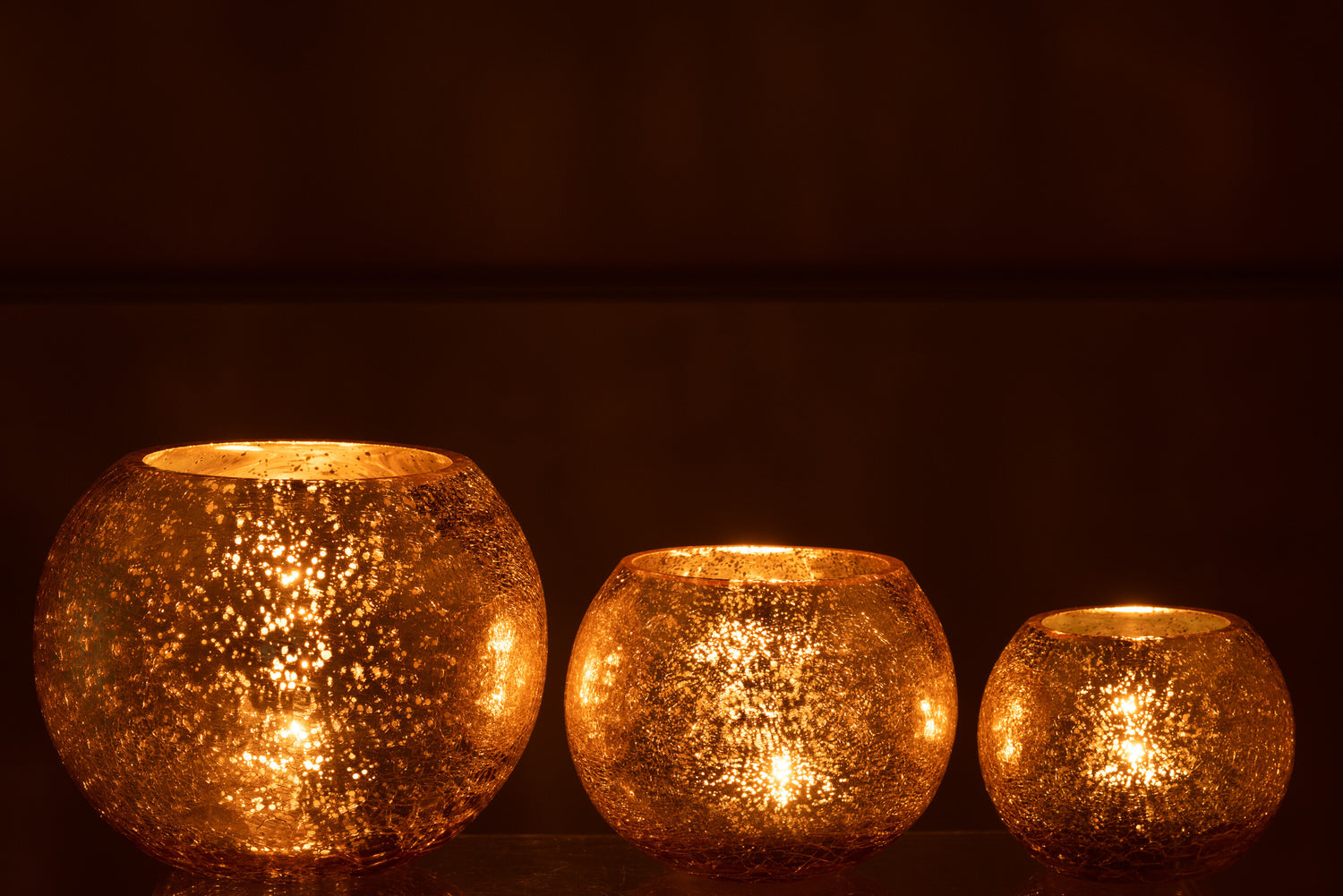 Orkaan Lichtbal Craquelure Glas Parel Effect Goud Groot