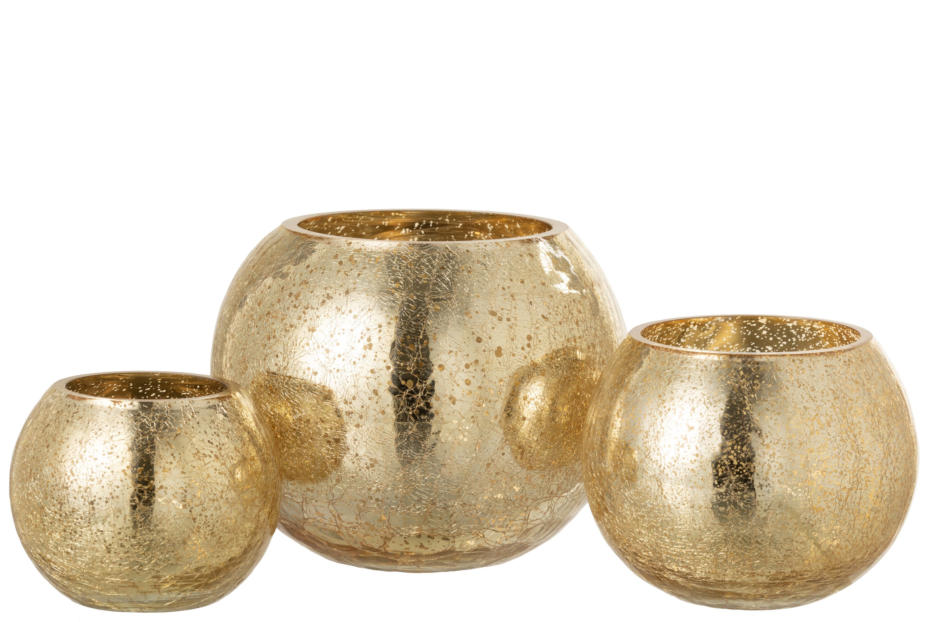 Orkaan Lichtbal Craquelure Glas Parel Effect Goud Groot