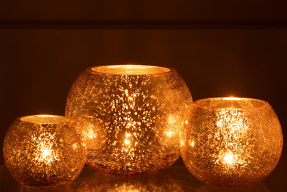 Orkaan Lichtbal Craquelure Glas Parel Effect Goud Groot