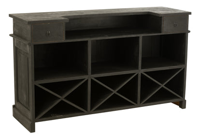 Bar 2 laden Hout Zwart