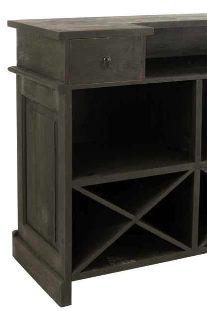 Bar 2 laden Hout Zwart